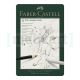  matite faber castell per artisti set in metallo da 11 pitt graphite matt 