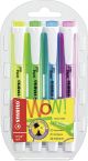 Evidenziatore stabilo swing cool confezione 4pz fluo