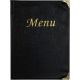 Porta menu' a4 31,5x24cm nero in pvc basic con 4+2 buste fisse