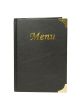 Porta menu' a5 23,7x17cm nero in pvc basic con 4+2 buste fisse