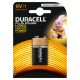 Batteria alcalina duracell mn1604 plus power 9 v in blister pezzo singolo