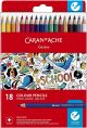 Caran d'ache matite colour pencils 18pz acqurellabili