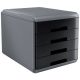 Cassettiera mydesk arda a 4 cassetti nero