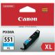 Cartuccia canon cli-551cxl originale inchiostro ciano (15 ml)